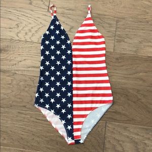 American flag bodysuit